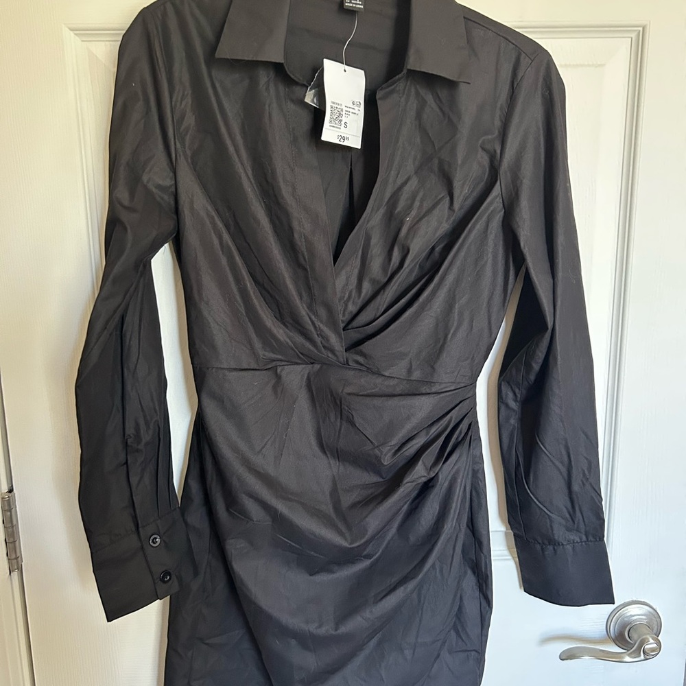 Elegant Black Wrap Dress